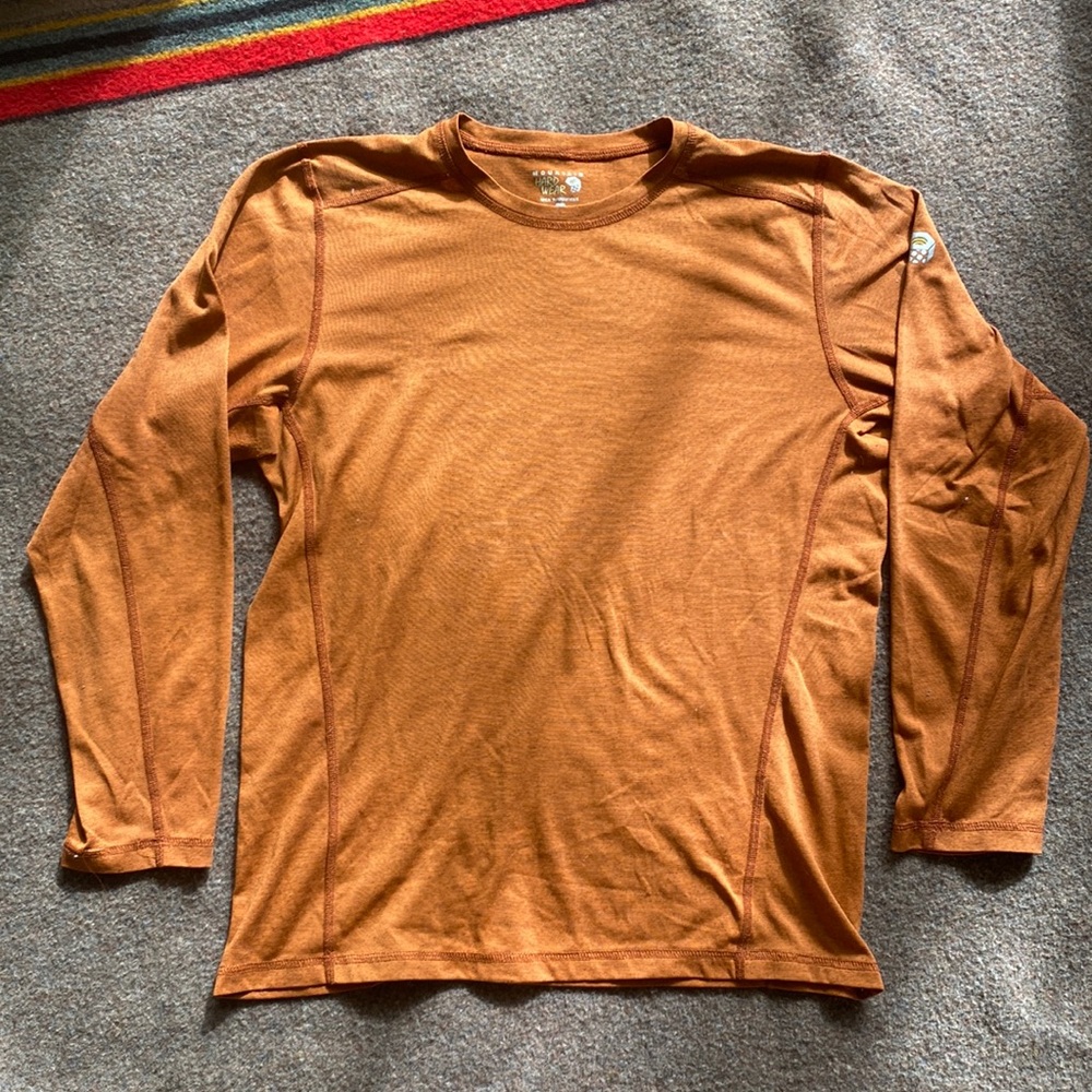 Mountain Hardwear Long Sleeve Shirt Orange Small